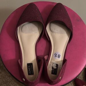 Jones New York Women's Deep Red Flats